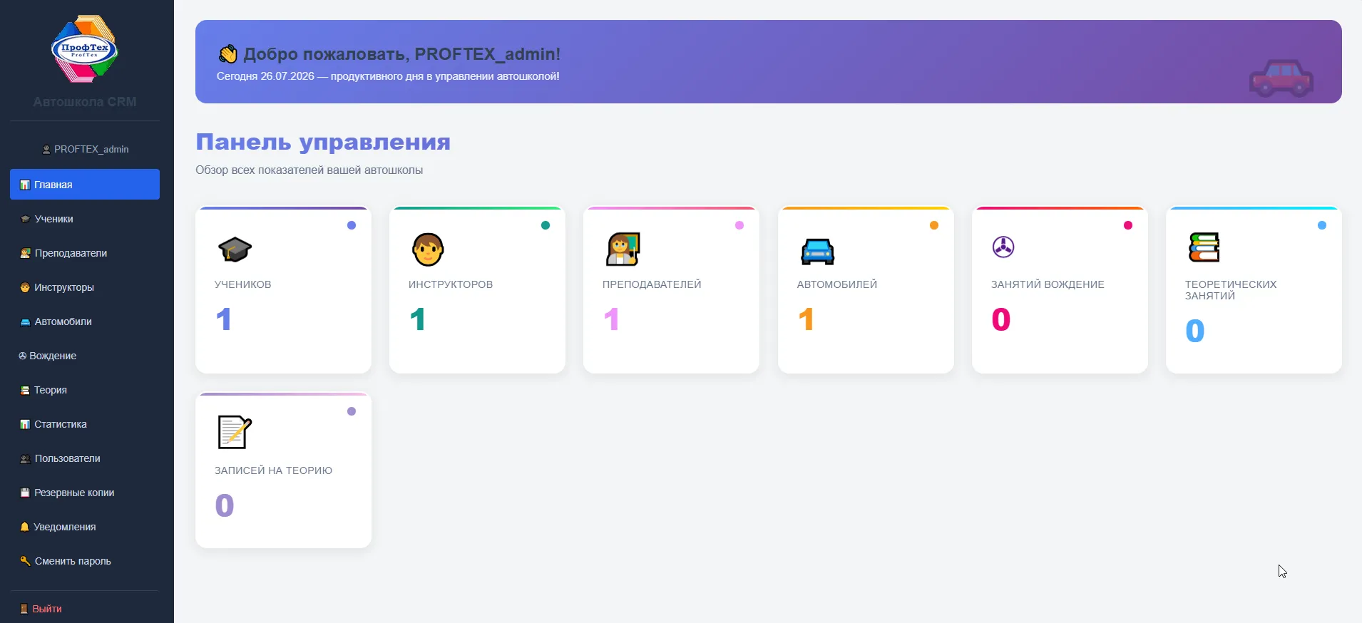 Админка профтех